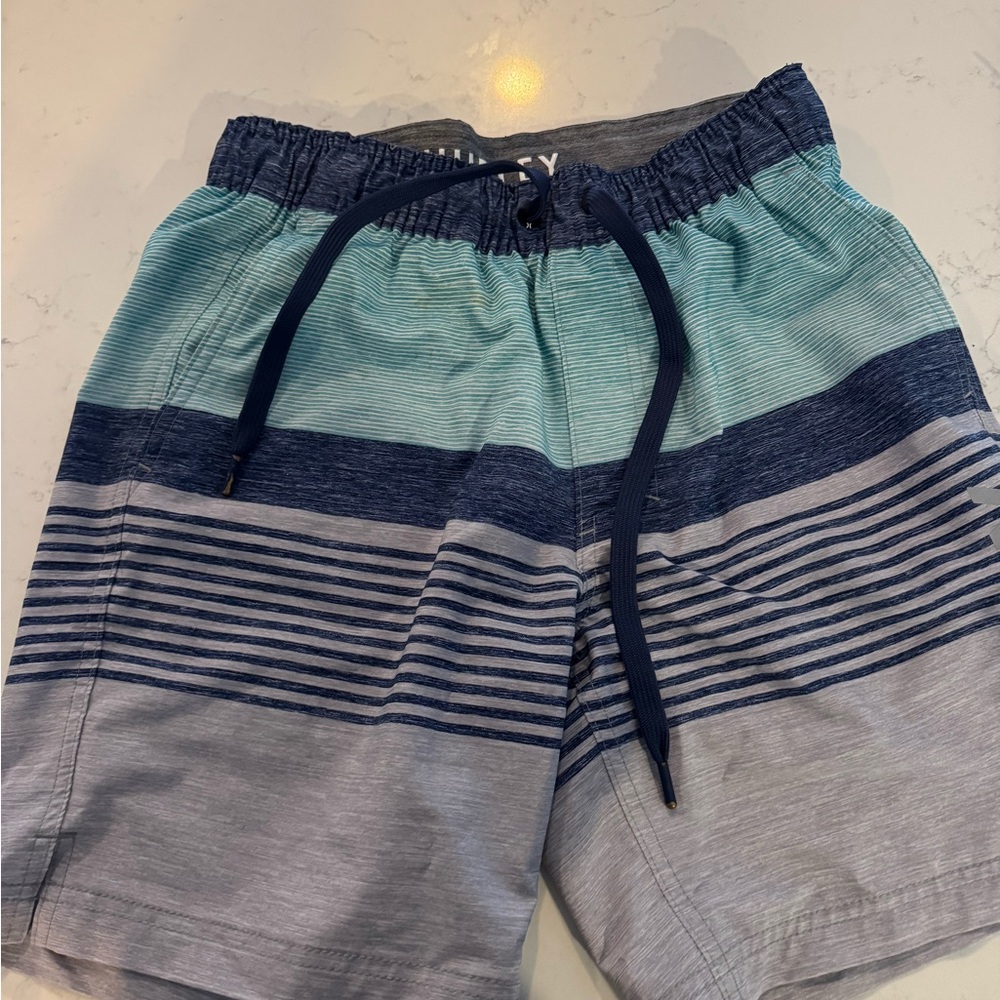 Hurley Blue and Gray Swim Trunks